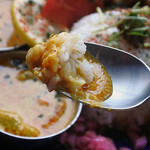 農珈屋 - 3種盛りカリー1450円税込・夏野菜のスパイシーカリー