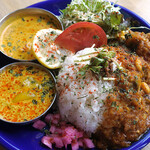 農珈屋 - 3種盛りカリー1450円税込