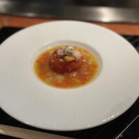 横浜うかい亭 - 焼きトマト　ミネストローネ