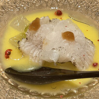 鮨まつもと - 鱧と冬瓜のとうもろこしの摺り流し