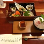 渡風亭 - 先付、椀盛、お造り、焼肴八寸、煮物