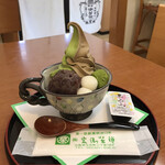 茶呑み処 いわぶち - えらべるソフトクリームあんみつ 850円