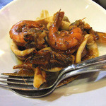 cinnabar 辰砂 - サイマキ、イカ、白貝のチリソース ブイヤベース風