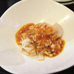 cinnabar 辰砂 - 豚小袋と牛の胃袋 五味ソース