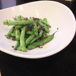 cinnabar 辰砂 - 四川風さやいんげん炒め