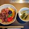 焼肉いちごいちえ - 令和3年7月 山形牛の週替りランチ
ステーキ丼＋サラダ＋スープ 1070円 