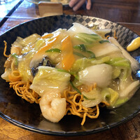 日本料理たつみ - かた焼きそば８９０円