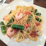 レノン - エビとオクラのパスタ（大盛）