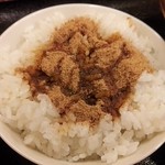そばよし - 粉鰹節＋ごはん小70円
