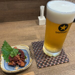 Unagi Izakaya Taishou - 生ビールとお通し