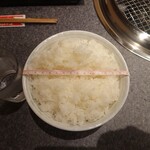 焼肉 松月 - ライス大380円　お茶碗の直径15cm