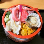 すし食堂　おはん - 本日のスペシャル丼(まぐろ、甘エビ、ウニ、タイ、ねぎとろ、のど黒の炙り、ホタテ煮)