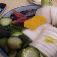 里葉亭 - 糠漬けの山芋・お新香盛り合わせ