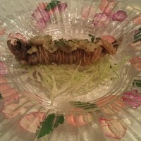モナリザ 恵比寿店 - メヒカリ。じゃがいもを糸状にしてぐるぐる巻き