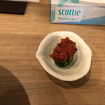 人力俥 - 今年は南高梅は別皿です。きゅうりが意外とでっかい！