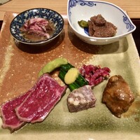 肉料理ふくなが - 前菜盛り合わせ