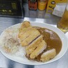カリー屋キー坊 - 料理写真:ビーフカレー（サラダ付き）大盛り豚ロースカツトッピング