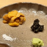 鮨 さかい - 赤海胆　キャビア