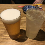 田中んちパート2 - ビールと生レモンサワーで乾杯