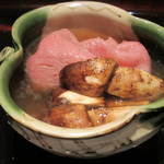 日本料理 晴山 - 牛肉と松茸のシャブシャブ。いうことありませんでした。