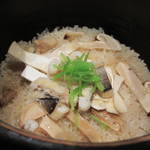 日本料理 晴山 - 松茸と鱧の炊き込みご飯。