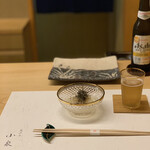 天ぷら 小泉 - ずいきを出汁に浸したもの