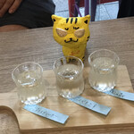 SAKE STAND CHIRO - 日本酒3種飲み比べ600円　※どれがどれか、分かるようになってました