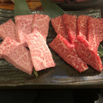 Yakiniku Tanakichi - 上カルビ　790円×2  赤身と霜降り