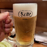 きんぼし - 生ビール（税込 638円）評価＝○