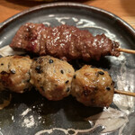 きんぼし - きんぼし焼き（コース内）評価＝◎、つくね（コース内）評価＝○