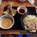 久兵衛屋 - 豚しゃぶごまだれうどん、穴子天定食