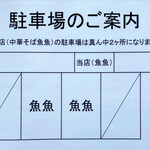 煮干し中華そば 魚魚 - 駐車場のご案内 2021年7月