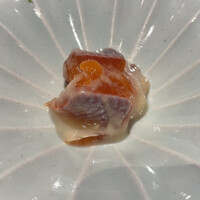霜止出苗 - ひめます
                      アスパラジュレで和えてあります