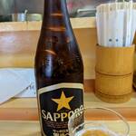 味のむろ市 - 黒ラベル(瓶ビール)600円