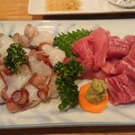 居酒屋　大ちゃん - 生たこ刺し、マグロ中落ち 各480円