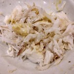 めしの助 - 渡り蟹塩ゆで(一匹)＿ほぐし身の一部