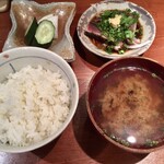 めしの助 - 白めし(しじみ汁・ぬかづけ付)