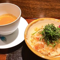 デンクシフロリ - ★8.5沢蟹　ミント　桜海老ごはん