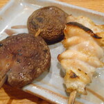 とり喜 - 椎茸、かわ