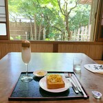 去来庵 - たまごトースト、タルゴナコーヒー