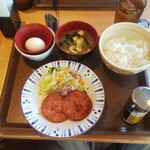 すき家 - 粗挽きソーセージ朝食 (税込)400円 (2021.07.23)