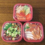 炎の丼丸 - 料理写真:海鮮丼　並盛３個で (税込)1,650円(2021.07.23)