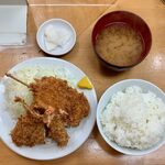 とんかつ山家 - ミックス定食 ¥870