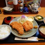とんかつ とんQ - やまと豚ロース＆はもかつ定食