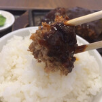 わ楽 - ハンバーグ  オンザライス  