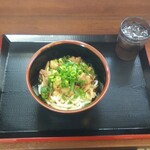 麺屋　まる - すじ肉 ぶっかけうどん (税込)500円 ※上から(2021.07.24)