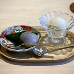 赤坂 渡なべ - 新生姜アイスと水饅頭