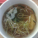 麺家かぐら - つけ麺／醤油味つけ汁スープ割り（平成24年10月）