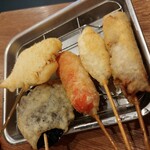 Kushikatsu Dengana - 串かつ5本セット