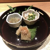 池袋 寿司 個室 空 - 先付け3種